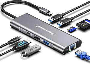 Hiearcool 8-in-1 USB-C Hub with HDMI and Ethernet