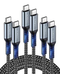 NIMASO USB C to USB C Cable 3-Pack
