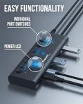 7-Port USB-C Hub with 5Gbps Data Transfer