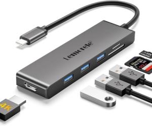 Lemorele 6-in-1 USB-C Hub with 4K HDMI