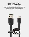 Belkin 1m Braided USB-C to USB-A Cable