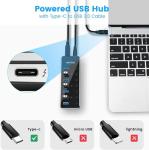 RSHTECH 7-Port USB C Hub with Switches