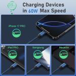 6FT USB-C to USB-C Charger Cable 3-Pack