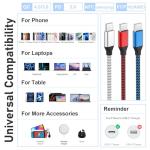 6FT USB-C to USB-C Charger Cable 3-Pack