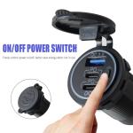 20W USB-C Car Charger with Dual QC3.0 Ports