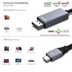 USB-C to DisplayPort 6ft Cable for 4K/144Hz