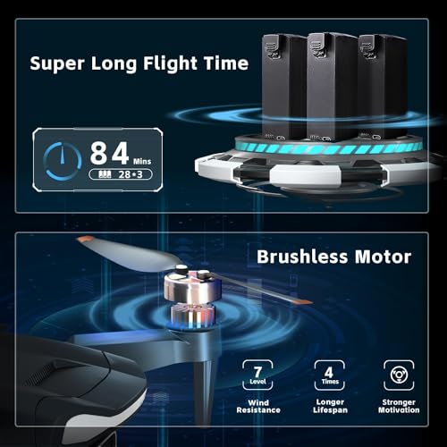 CHUBORY A77: Long Flight Time Brushless Motor Drone