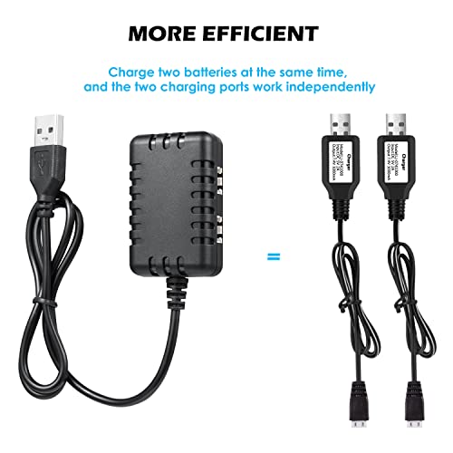 URGENEX 2S 7.4V USB Charger Cable for Drones