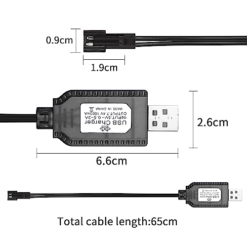 YACSEJAO 2-Pack USB Charger Cable for Drones