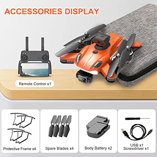 Dual Camera Drone for Kids/Adults, FPV Quadcopter, Orange