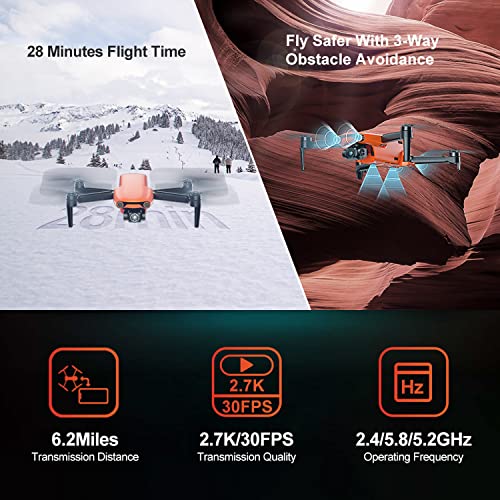 YueLi EVO Nano+ Foldable Drone, 28 Min Flight, 4K Camera