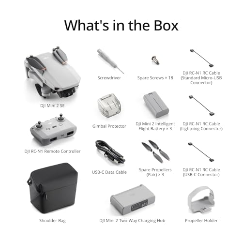 DJI Mini 2 SE Fly More Combo, Foldable Mini Camera Drone