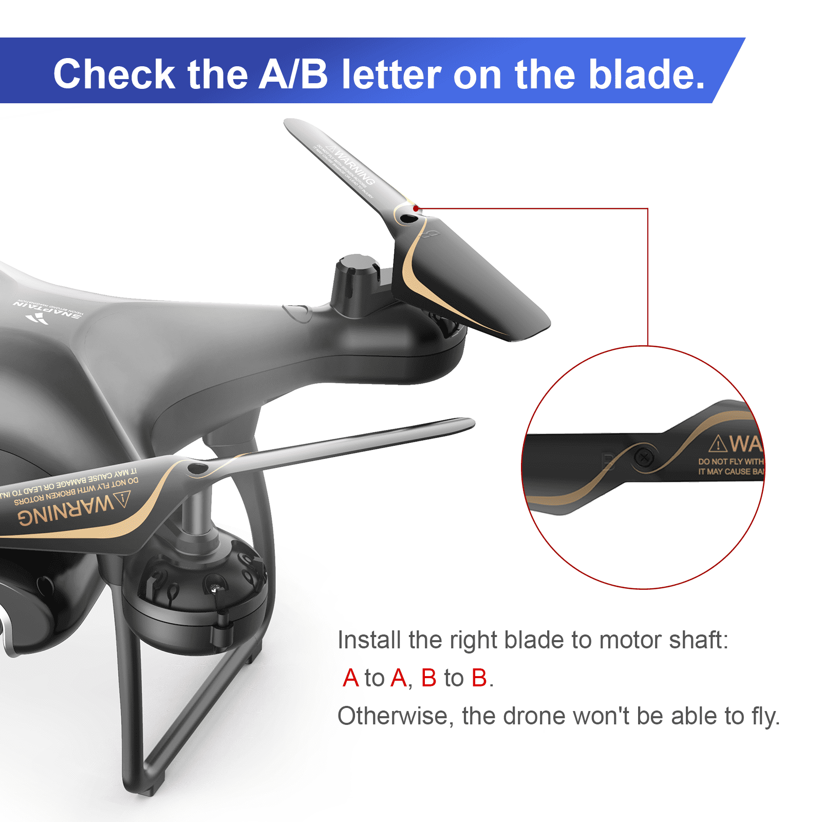 SNAPTAIN SP650/SP650 Pro Drone Propeller Set