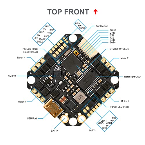 Toothpick Drone Flight Controller with ESCs Compatible