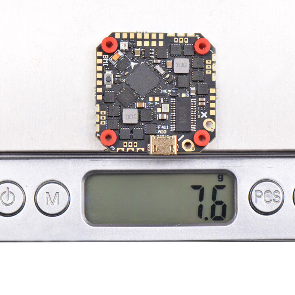 JHEMCU New GHF411AIO-BMI F4 2-6S AIO Brushless Flight Control For 40A RC Drone