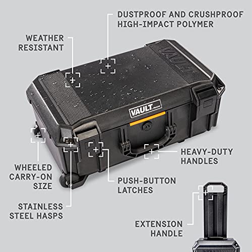 Pelican Vault v525 Case with Padded Dividers (Black)