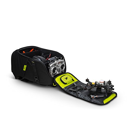 Compact Multi-Pocket Drone Backpack - Black/Green