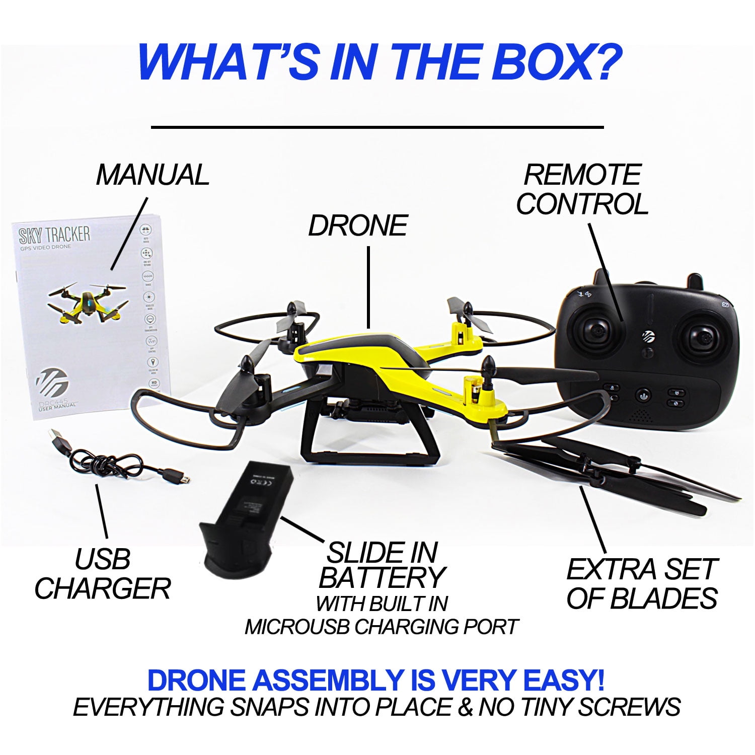 Vivitar GPS Camera Drone, 1000ft Range, Live Streaming