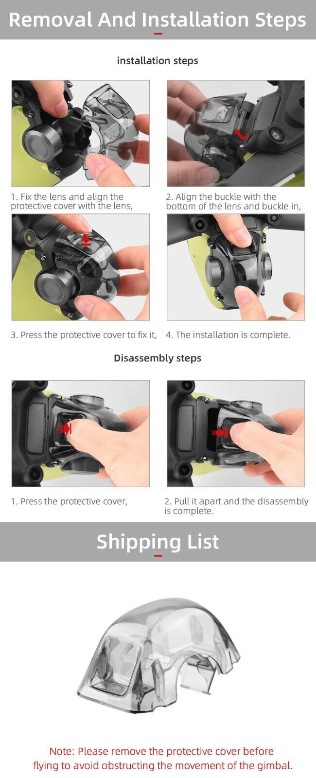 DJI FPV Gimbal Protector Cap for Drone