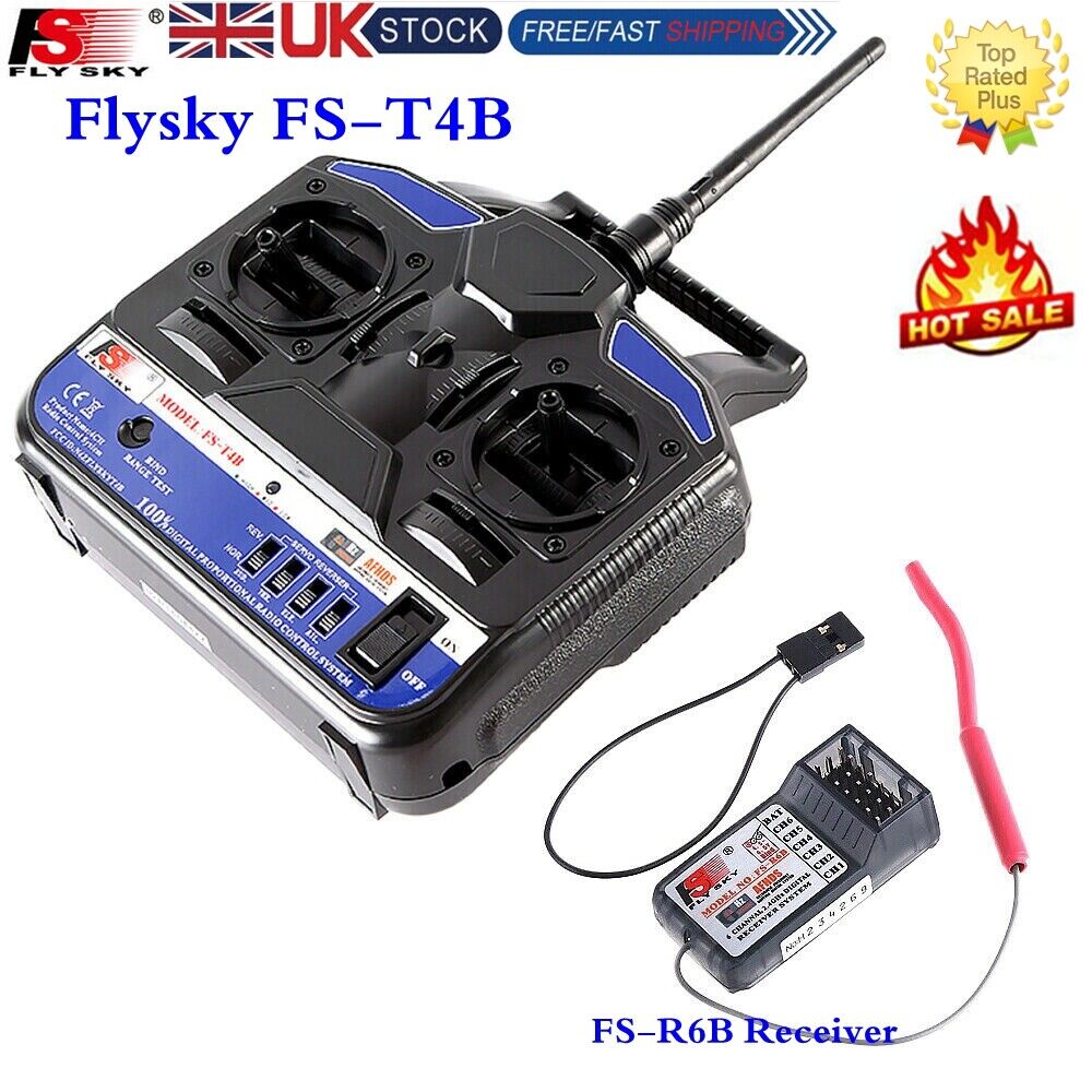 Flysky FS-T4B 2.4G 4CH RC Transmitter & Receiver