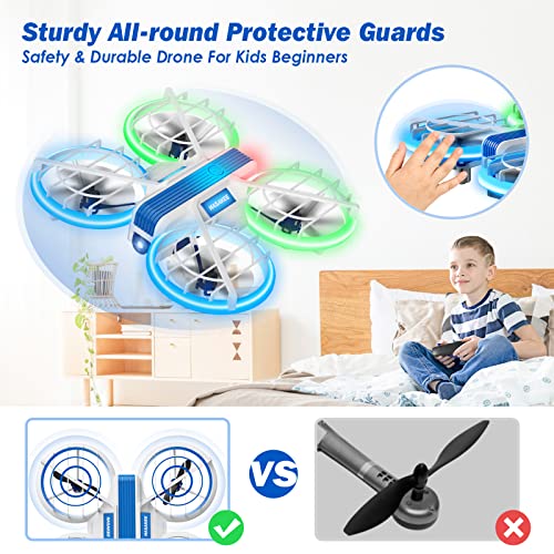 Mini Drone for Kids - LED Light, Headless Mode