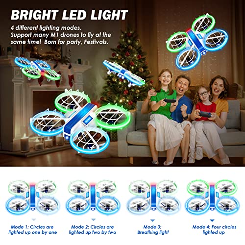 Mini Drone for Kids - LED Light, Headless Mode