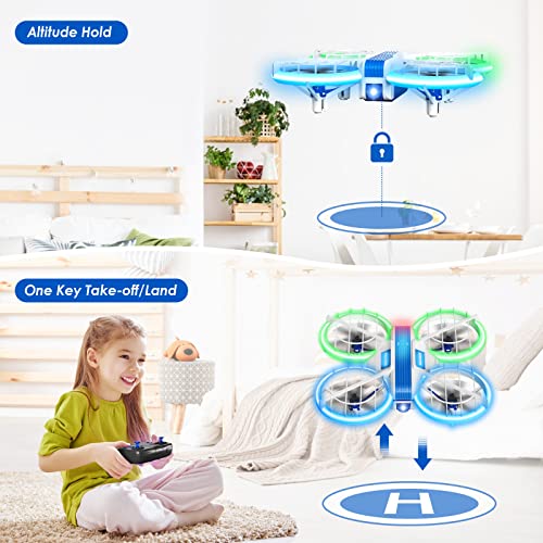 Mini Drone for Kids - LED Light, Headless Mode