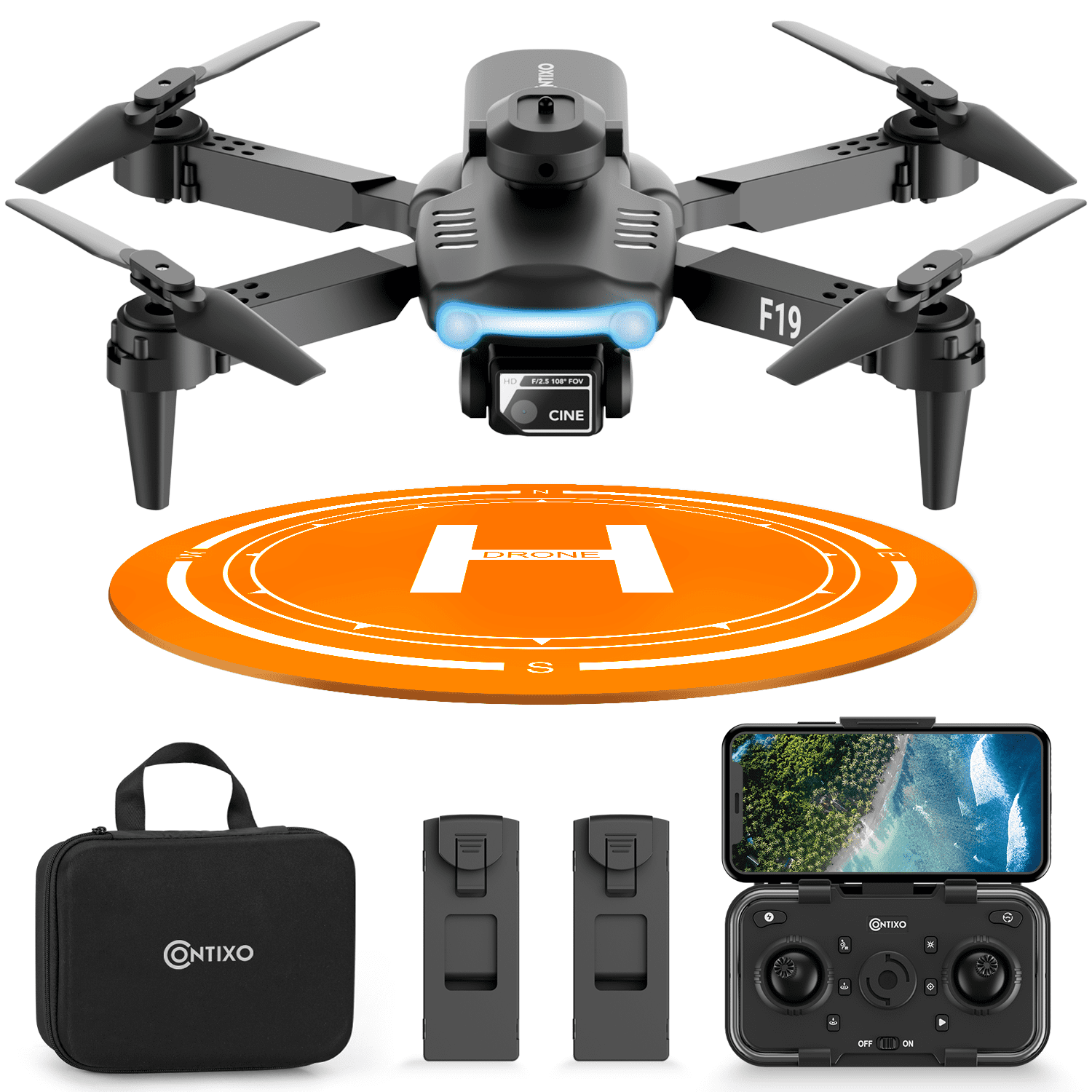 Contixo F19 Quadcopter with Obstacle Avoidance & Camera