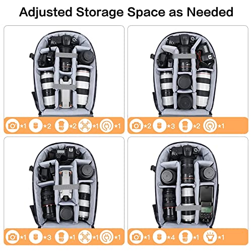 Camouflage Waterproof Camera Backpack with Tripod Holder
