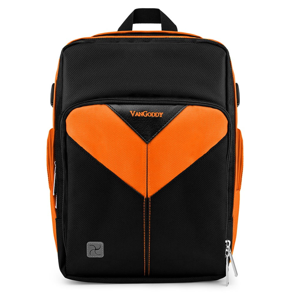 Orange Nylon Drone Camera Backpack