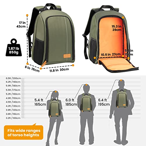 TARION Professional Waterproof Camera Backpack (Green)