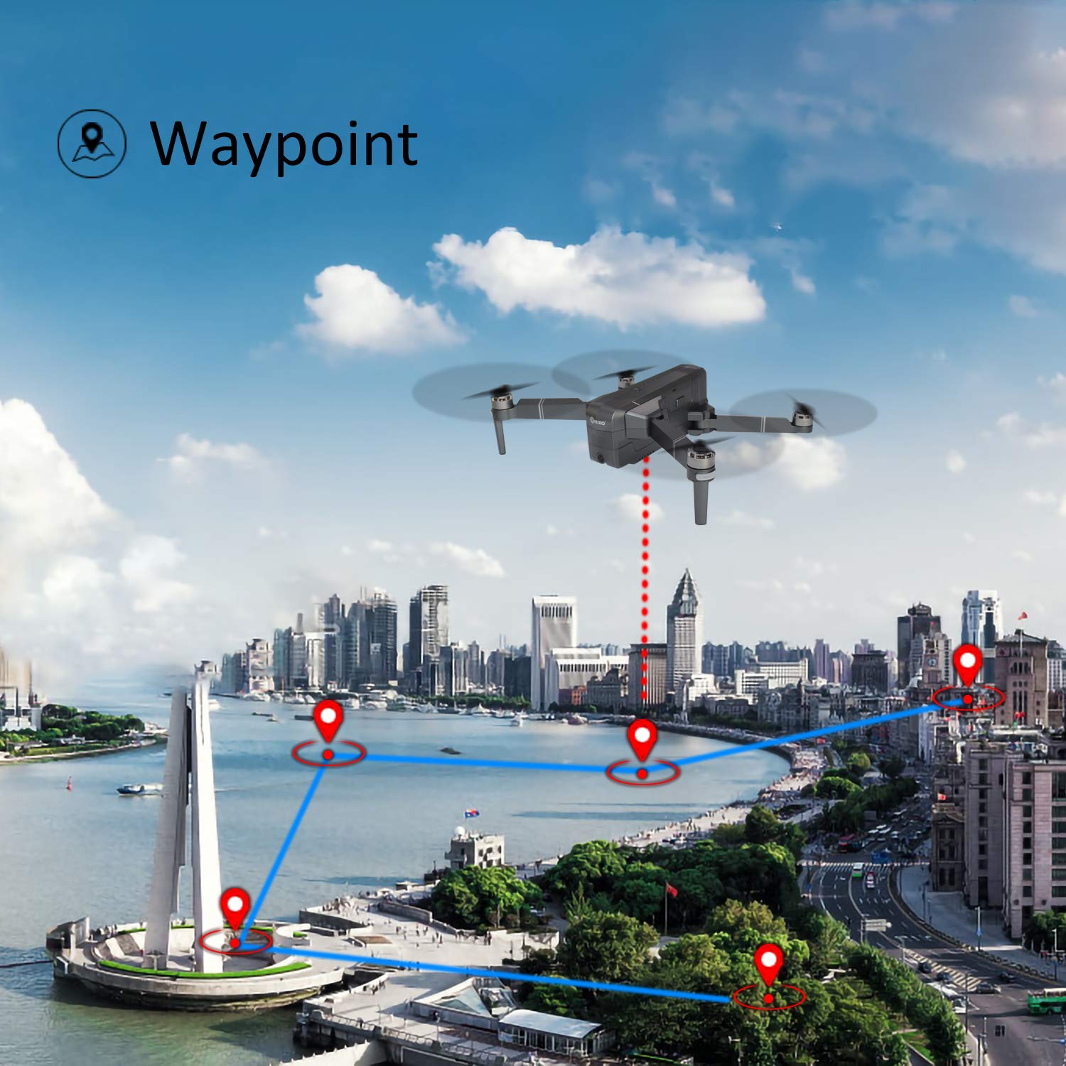 Contixo F24 Foldable Quadcopter Drone with GPS & Gimbal
