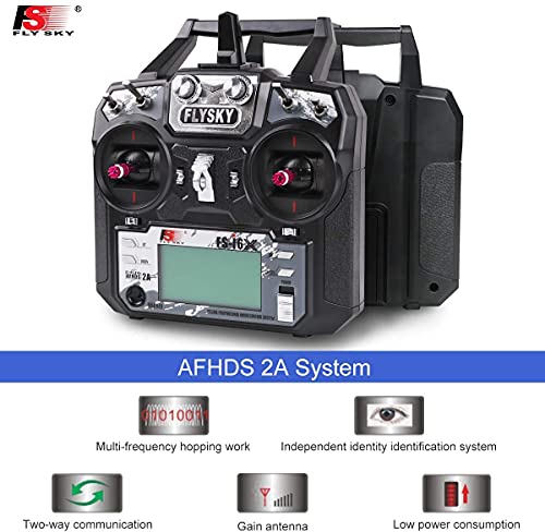 10CH Radio Transmitter + RC Receiver for Drones