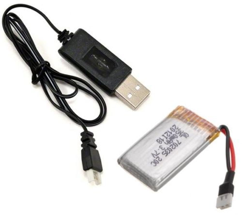 350mAh Lipo Battery + USB Charger for Blue Drone
