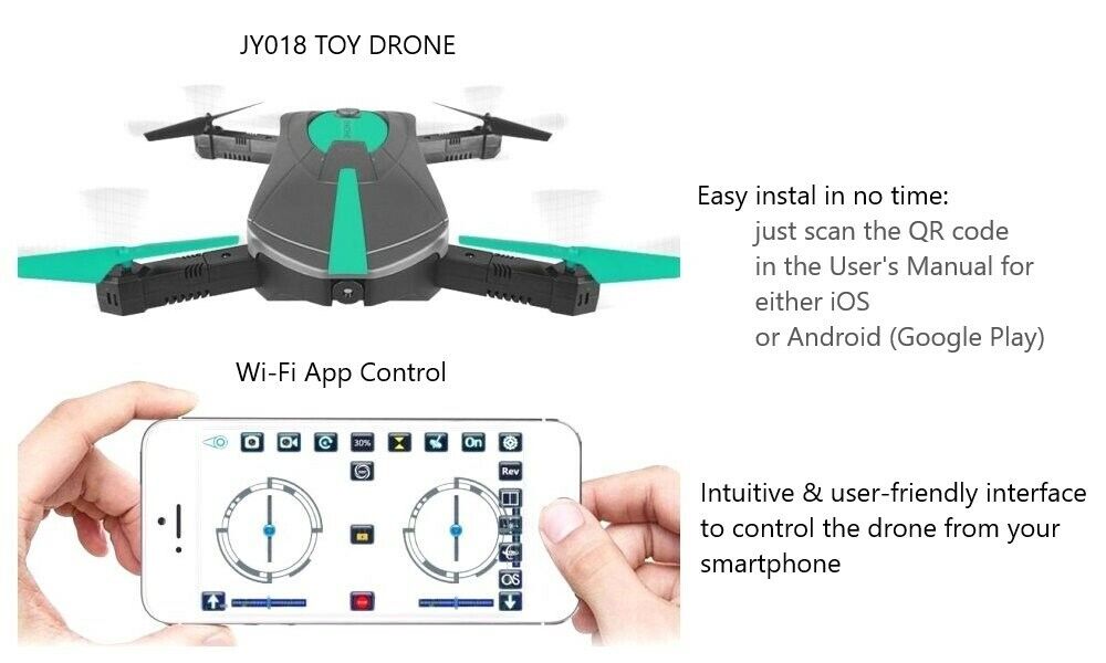 Foldable HD Camera Drone with App Control