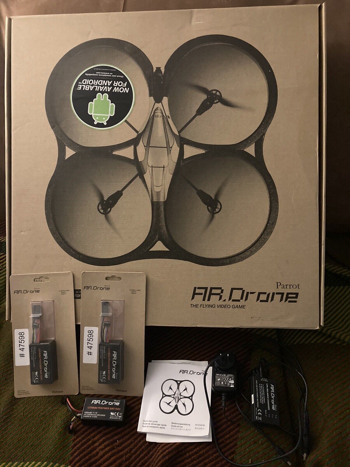 parrot ar drone With 3 Batteries And Charger