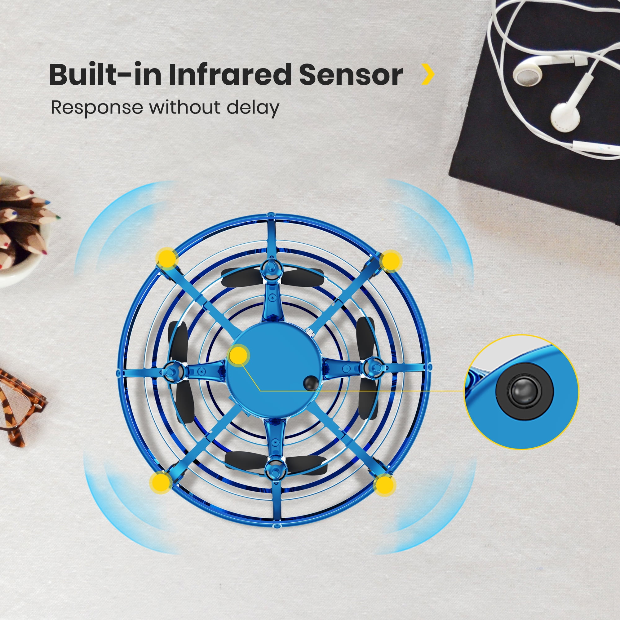 Hand-Operated Mini Drones for Indoor/Outdoor Play
