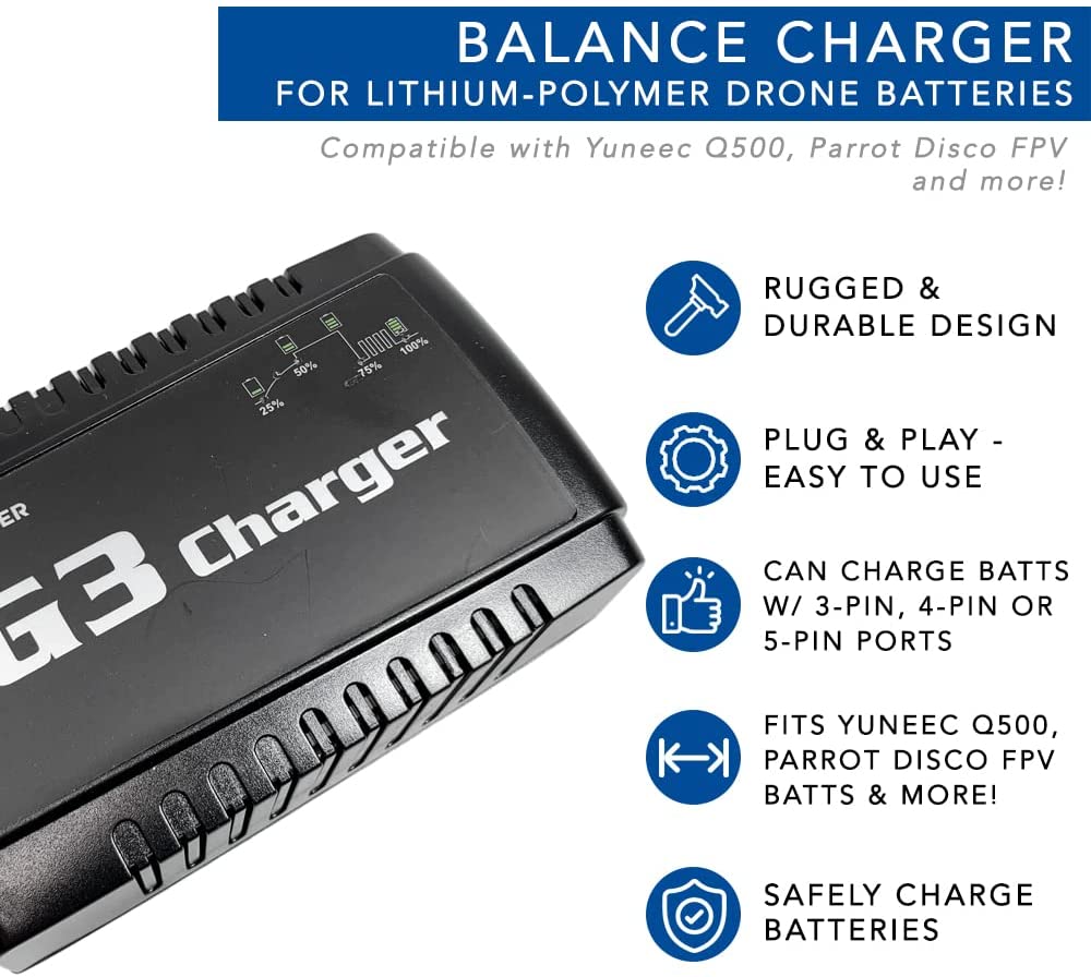 Yuneec & Parrot Drone Battery Charger