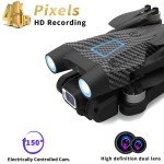 Foldable Dual Camera Drone with 4 Batteries