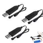 3-Pack USB Battery Charger for RC Drones