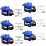 OUZHOU SG90 Metal Gear Servo Motor Kit - 6PCS