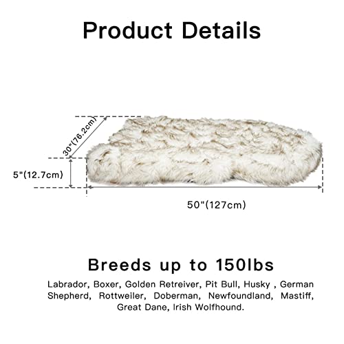 Luxury Faux Fur Memory Foam Dog Bed