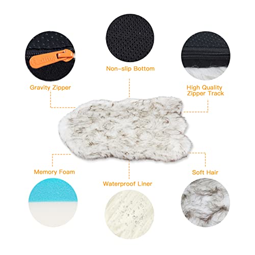 Luxury Faux Fur Memory Foam Dog Bed