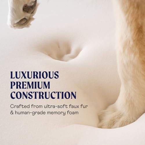 White PupRug Orthopedic Dog Bed, 40" L X 25" W