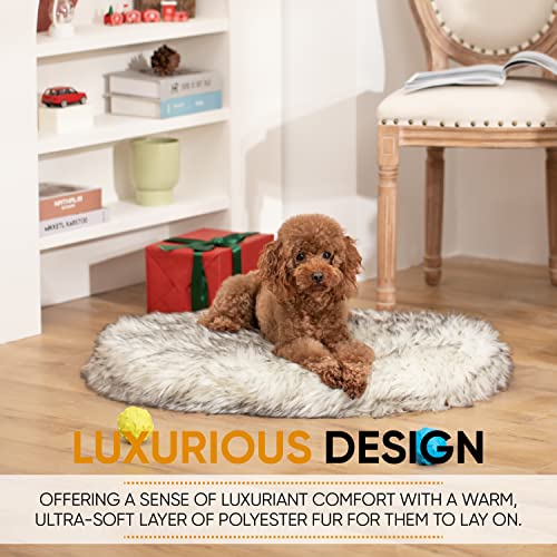 Medario Faux Fur Waterproof Memory Foam Dog Bed