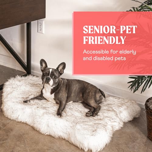 White PupRug Orthopedic Dog Bed, 40" L X 25" W