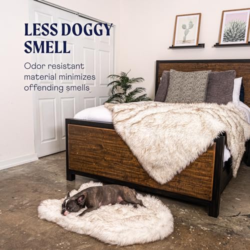 White PupRug Orthopedic Dog Bed, 40" L X 25" W