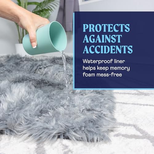 White PupRug Orthopedic Dog Bed, 40" L X 25" W