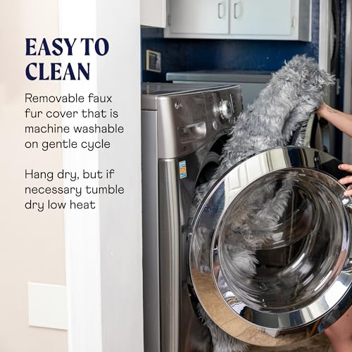 White PupRug Orthopedic Dog Bed, 40" L X 25" W