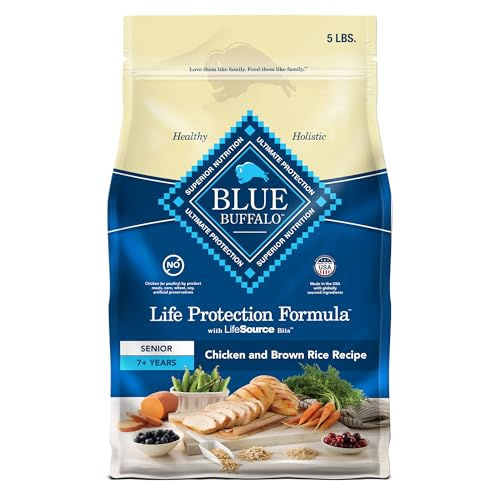 Blue Buffalo Senior Dry Dog Food with Chicken & Brown Rice 5 lbs